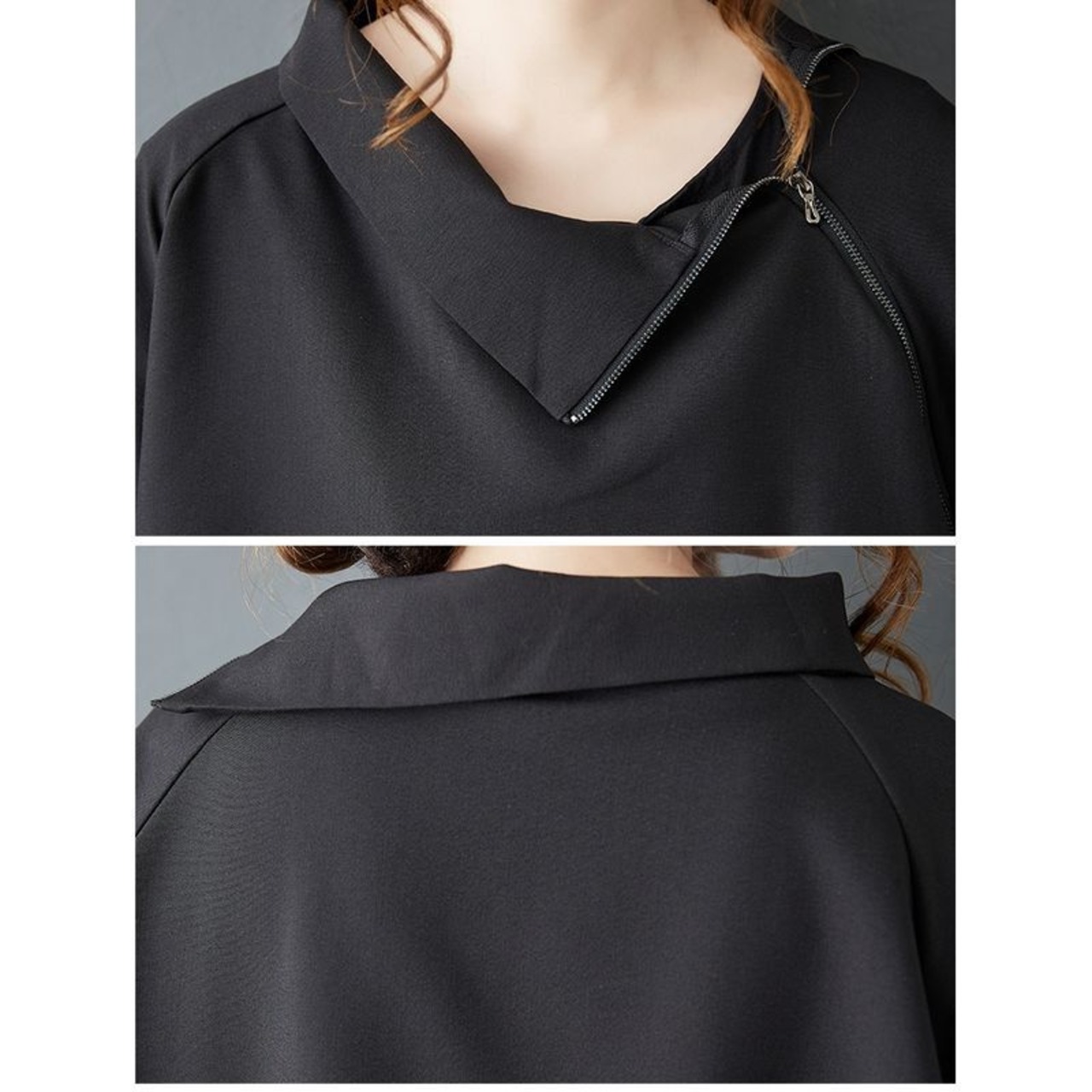 アシンメトリー レイヤード風 トップス 00249