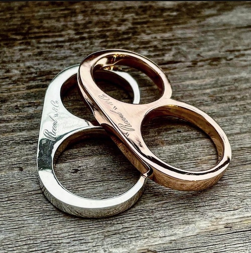Recoil&co Two Finger Ring plain　Knuckle ring