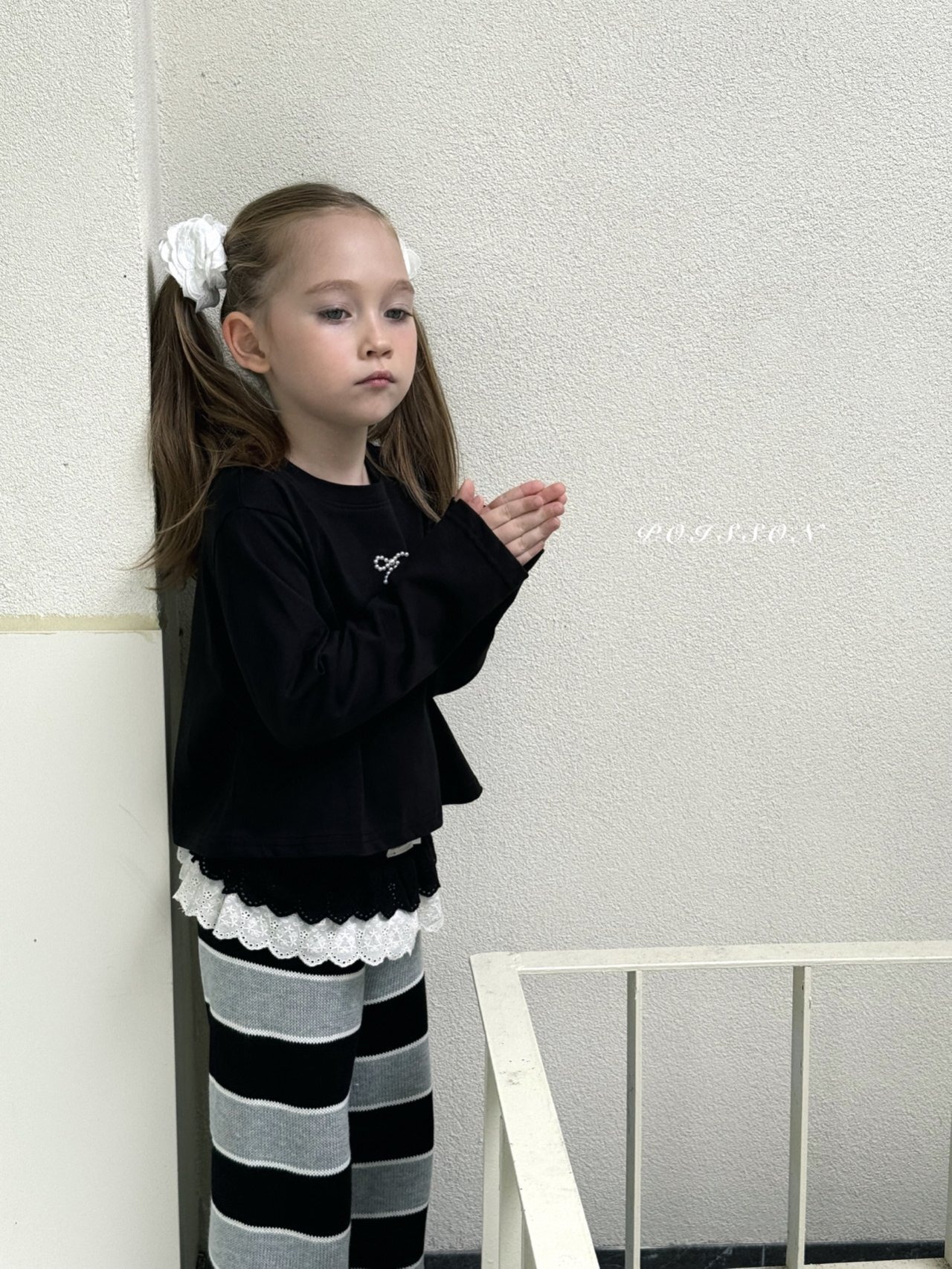 即納［90-122cm］poissダンガラニットパンツ - 4