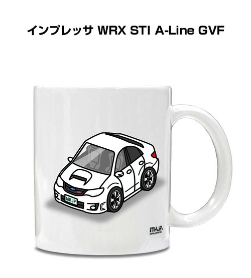 車種別ボディカラーが選べる マグカップ スバル インプレッサ WRX STI A-Line GVF