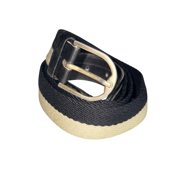 DUNHILL canvas × leather belt