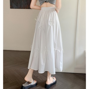 リボン フレア ロング スカート 10295