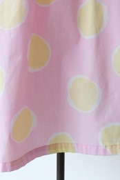 Pink yellow dot short sleeve shirt dress