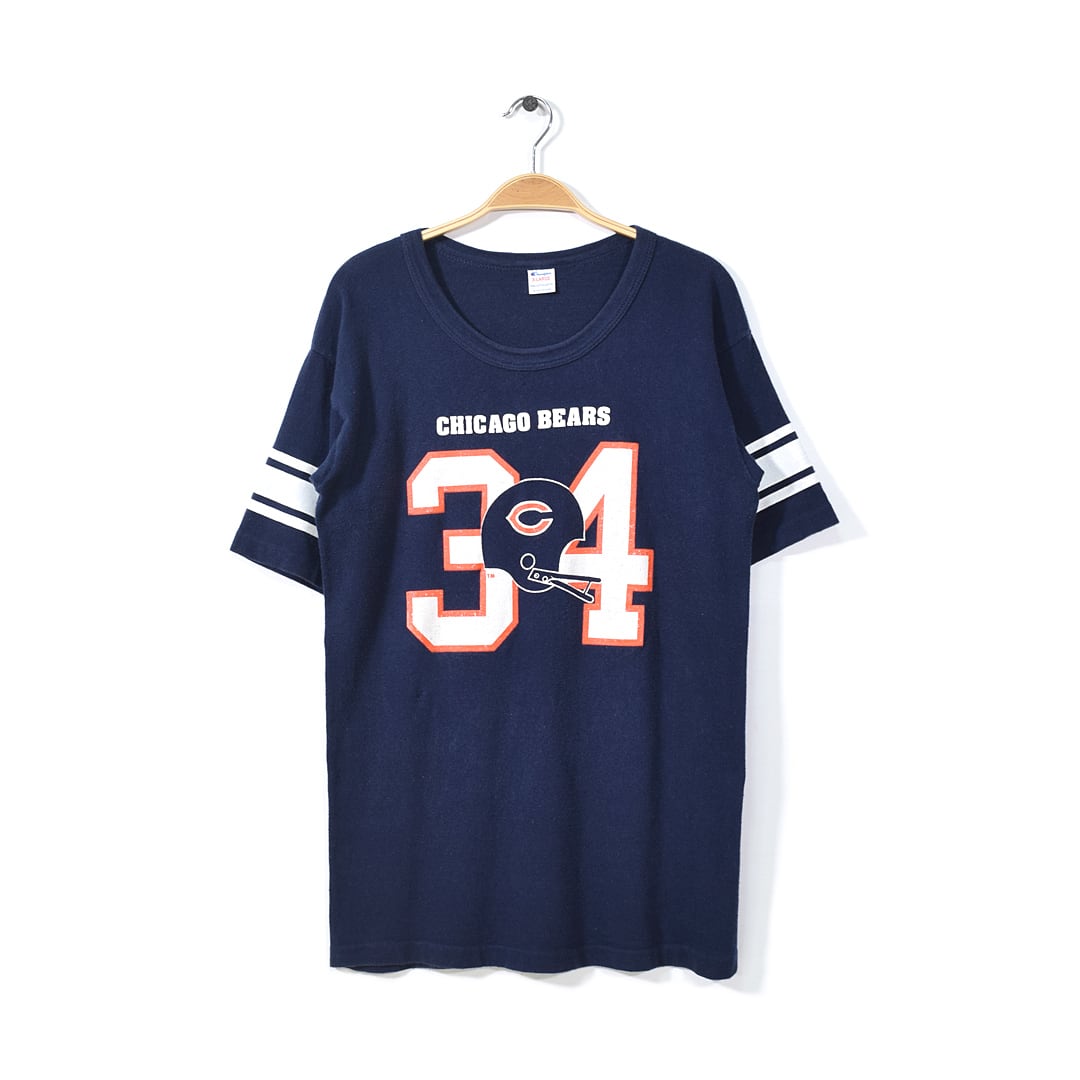 80s チャンピオン NFL シカゴベアーズ ヴィンテージ フットボールTシャツ トリコタグ 紺 ネイビー ナンバリング CHICAGO BEARS CHAMPION メンズXL 古着 @BD0009