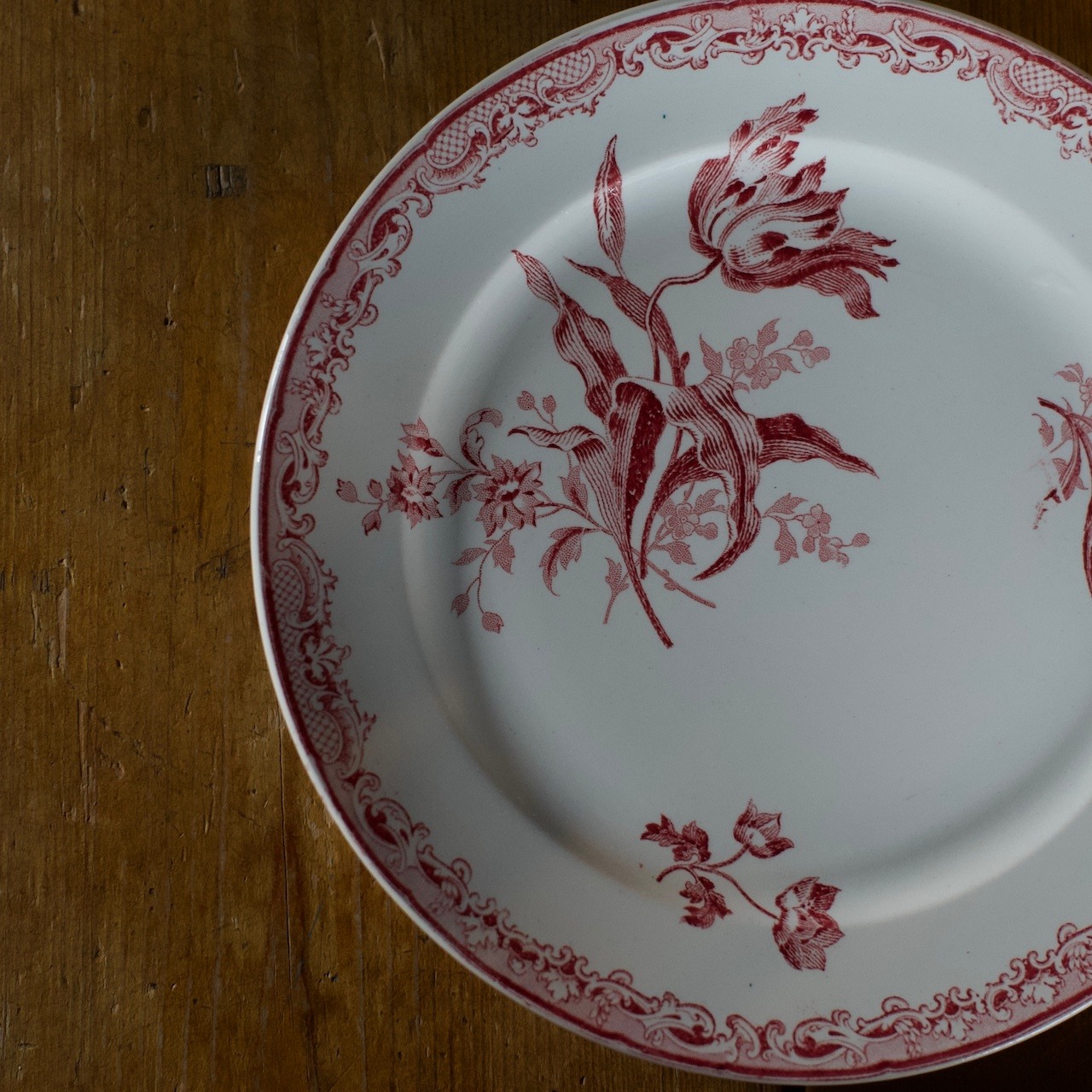 SARREGUEMINES  Plate / サルグミンヌ プレート〈 フランス食器・皿・花リム・フランスアンティーク・アンティークプレート・ブロカント・ヴィンテージ 〉113149