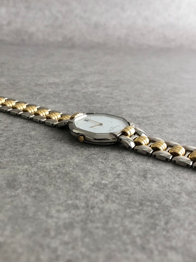Christian Dior クリスチャン ディオール 腕時計 シルバー ゴールド オクタゴン ステンレススチール 45.204 クウォーツ vintage ヴィンテージ オールド 7f63by