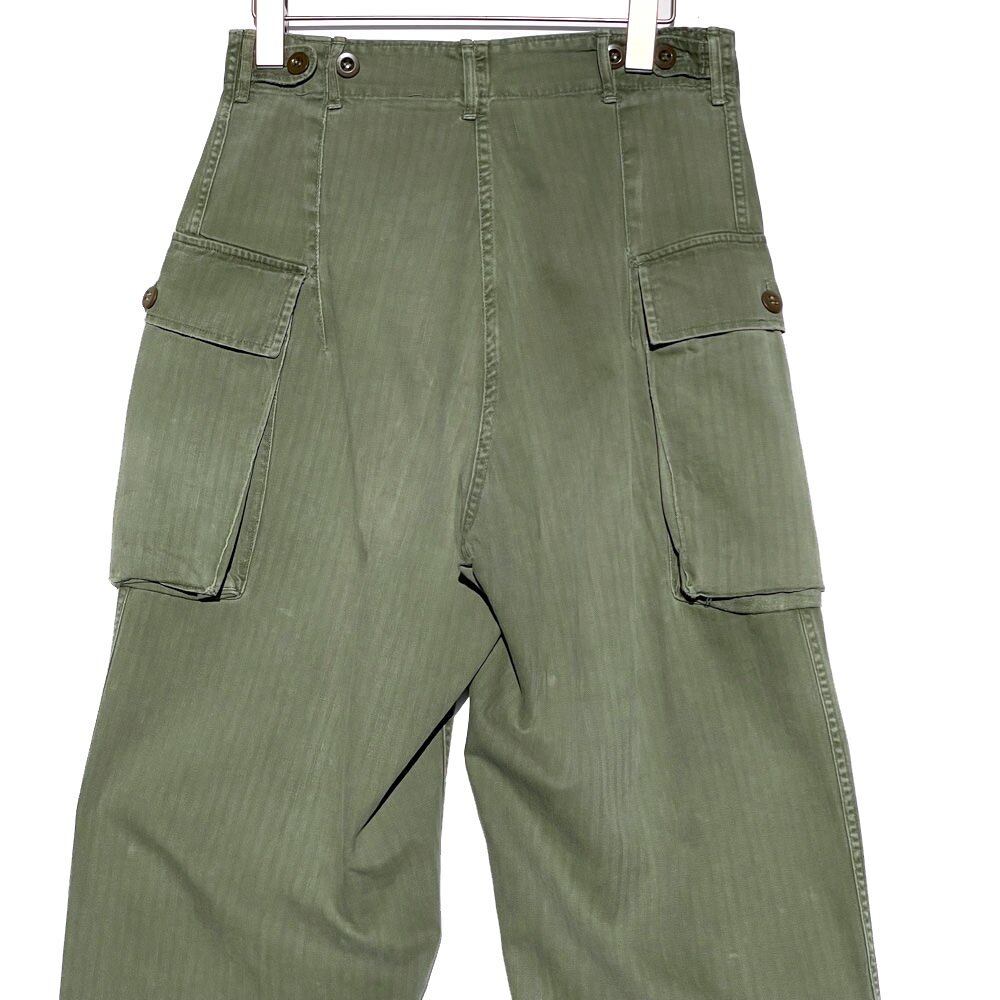 [US.ARMY M-43] Vintage HBT Field Pants [1940s] Vintage Herringbone Twill  Military Pants | beruf powered by BASE