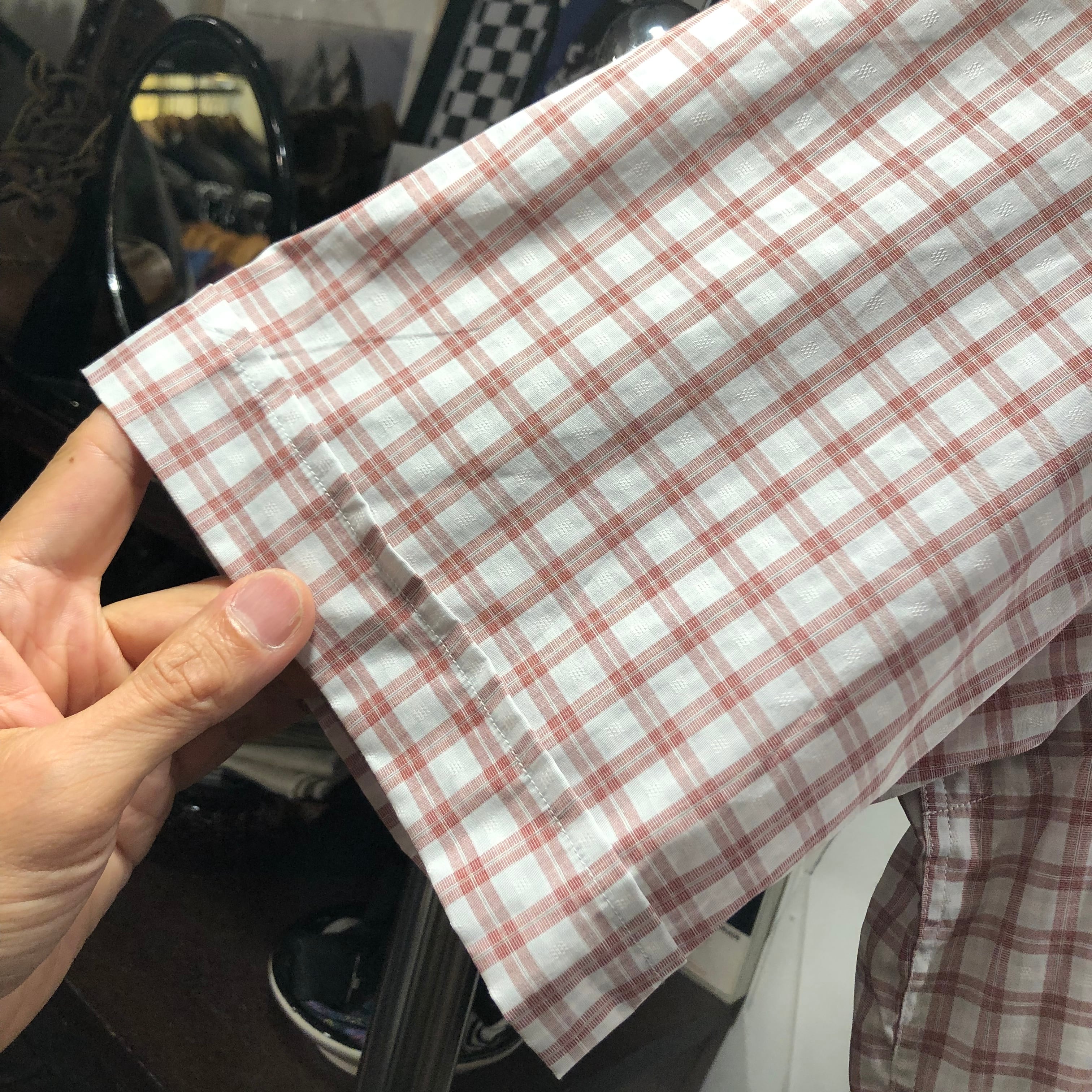 ネット限定 IRENE 半袖チェック柄シャツ