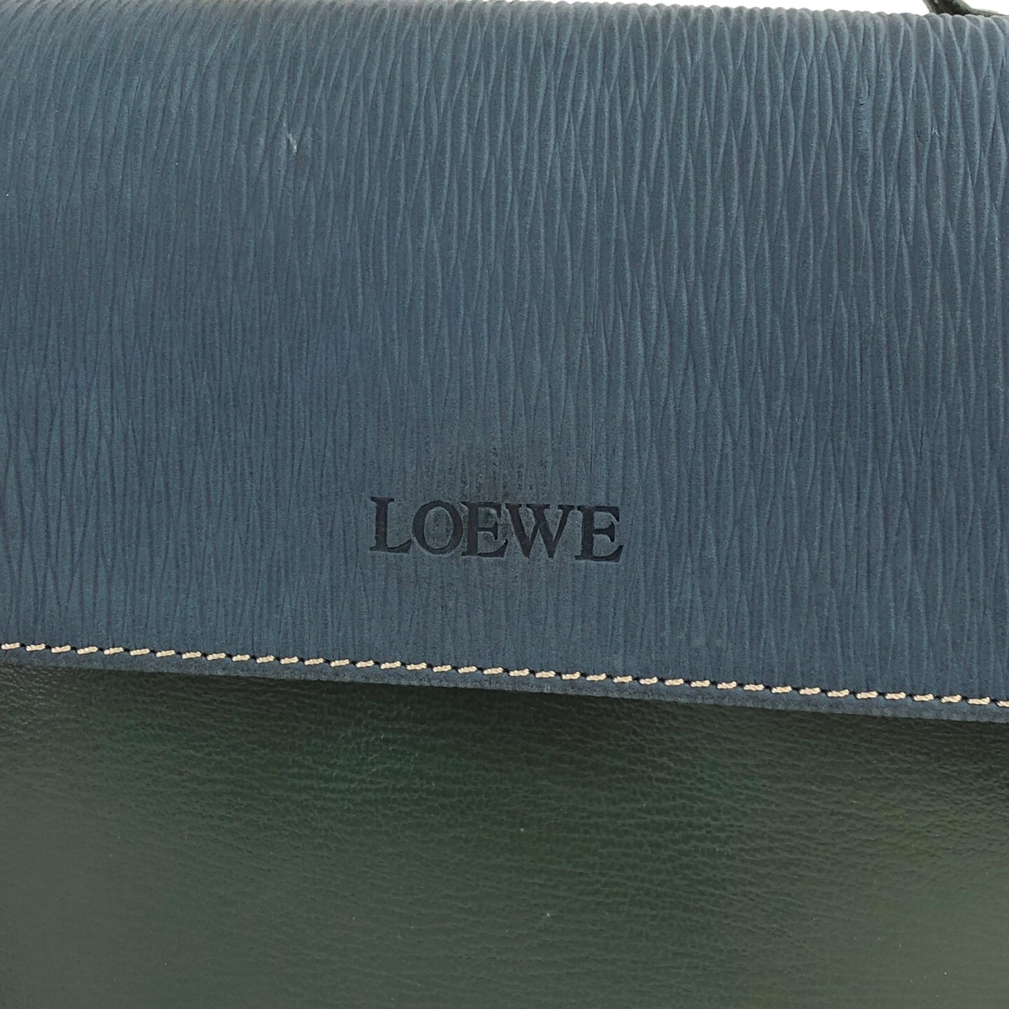 LOEWE ロエベ ベラスケス ハンドバッグ ブルー グリーン レザー LOEWE ロエベ ベラスケス ハンドバッグ ブルー グリーン レザー