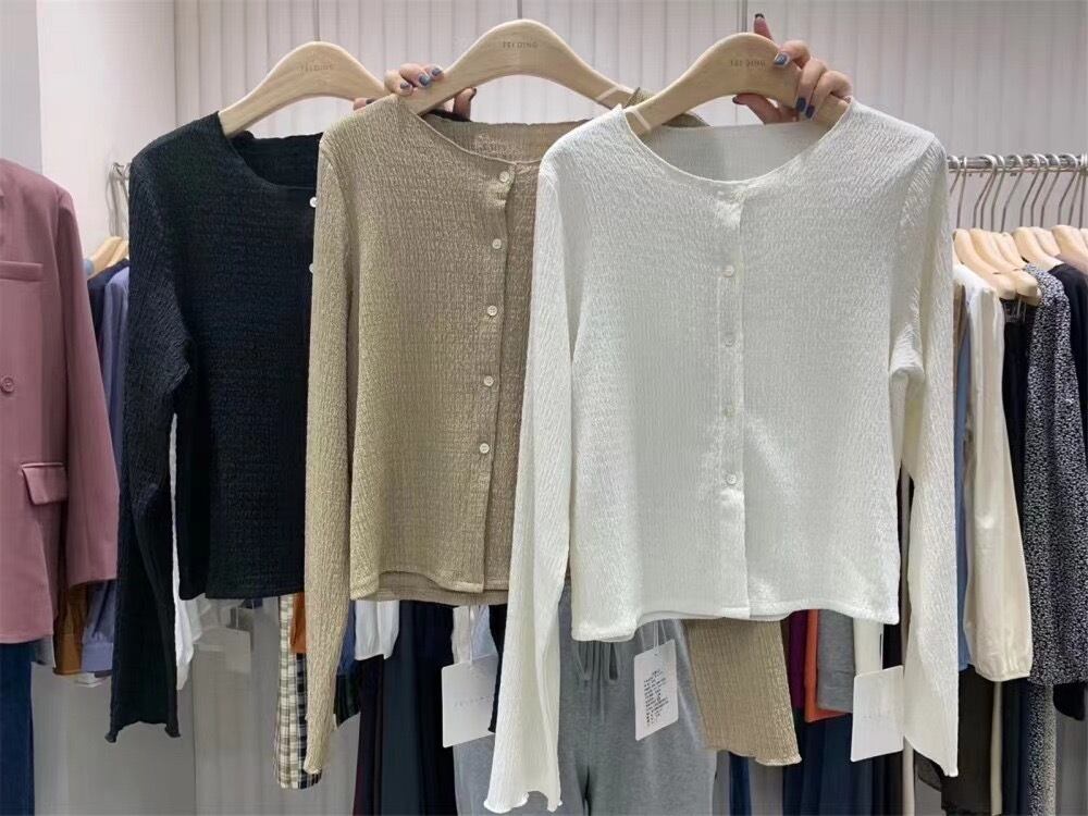 オープンカラーカーディガン