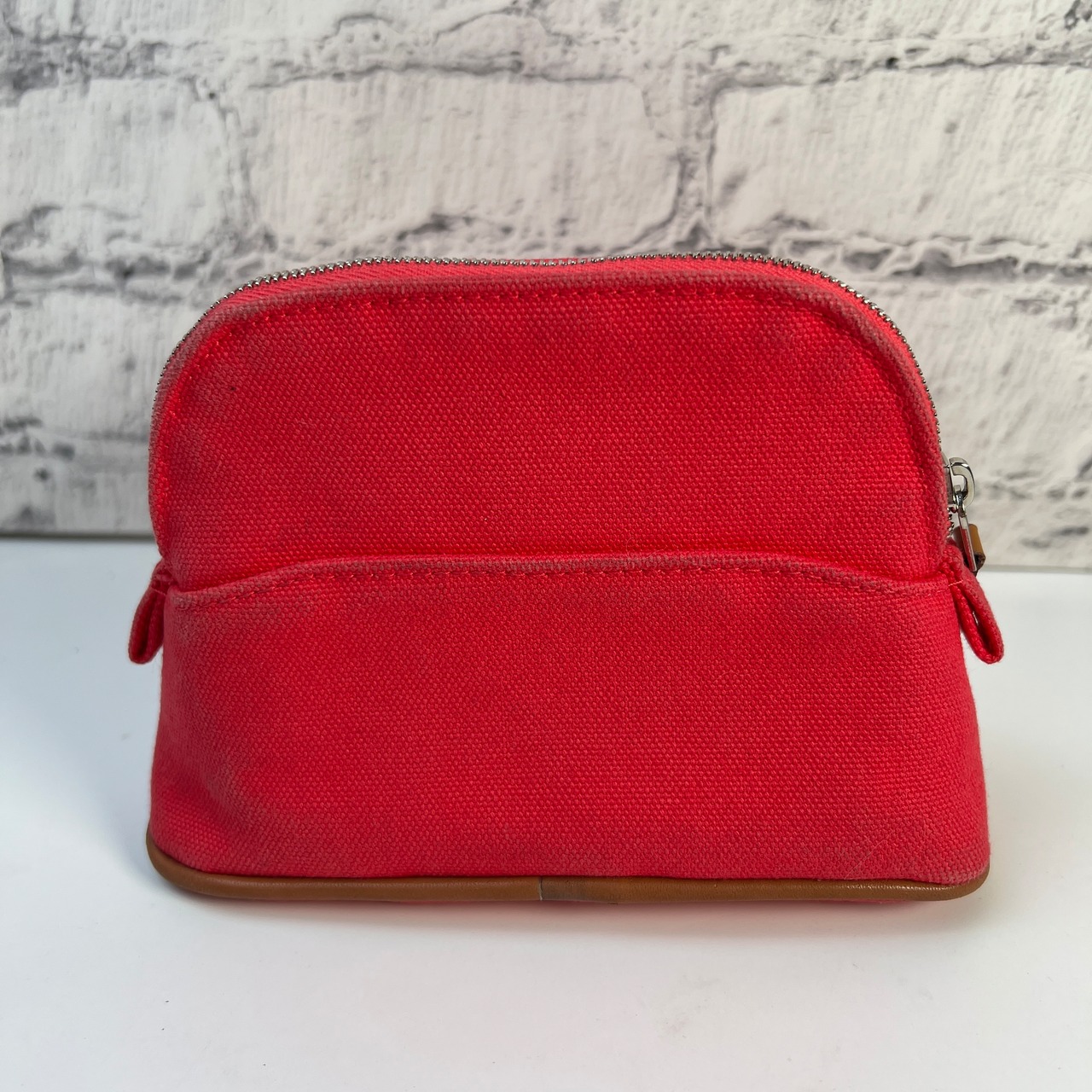 HERMES エルメス   ラムスキン ポーチ ピンク A-8364
