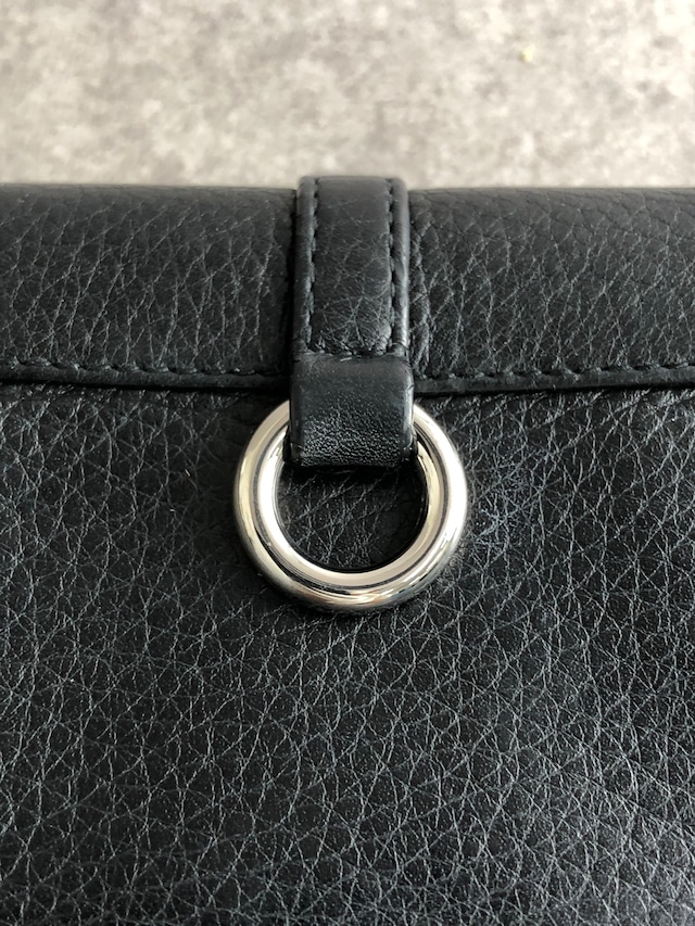 PRADA プラダ 財布 ブラック バックルモチーフ レザー vintage ヴィンテージ オールド k574bi