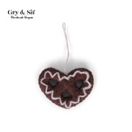 ジンジャーブレッド Pretzel / 羊毛フェルトオーナメント / Gry & Sif（グライアンドシフ） / 正規販売店