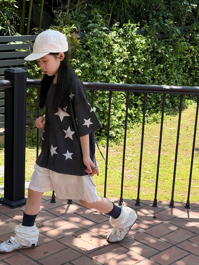 【KID】スタープリント半袖クルーネックTシャツ - 7
