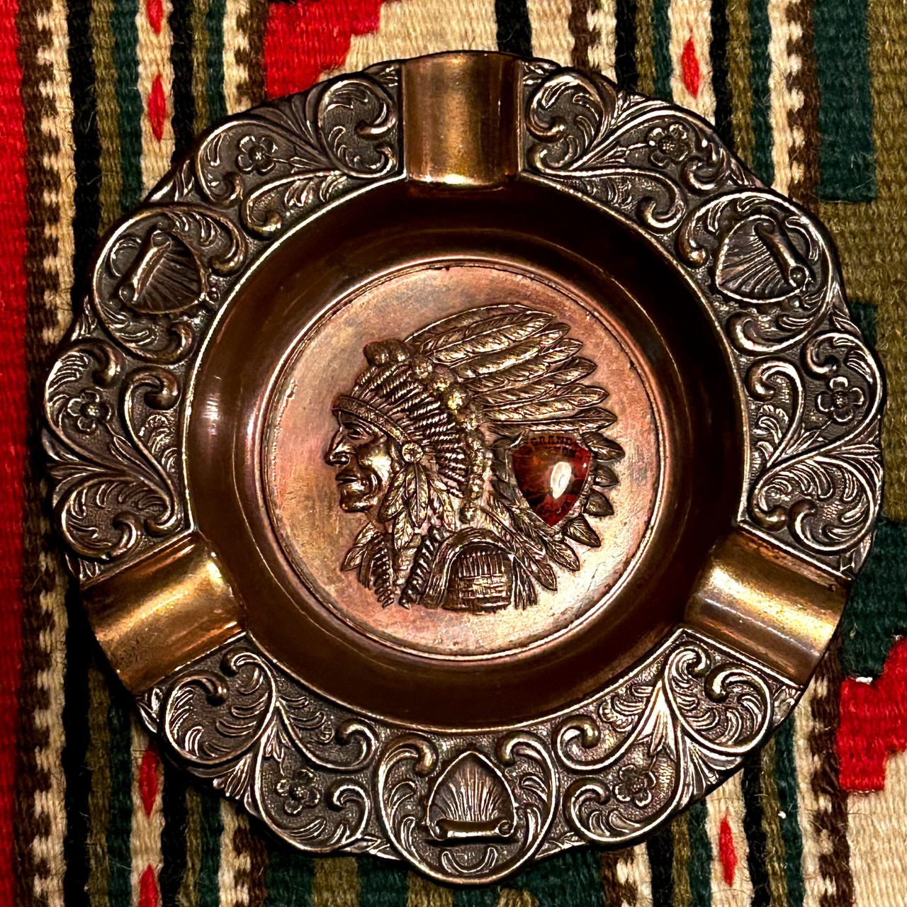 ネイティブアメリカン　インディアン　モチーフ　灰皿　GRAND CANYON ARIZONA　MU-482