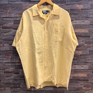 RALPH LAUREN CALDWELL SILK/COTTON SHIRT YELLOW