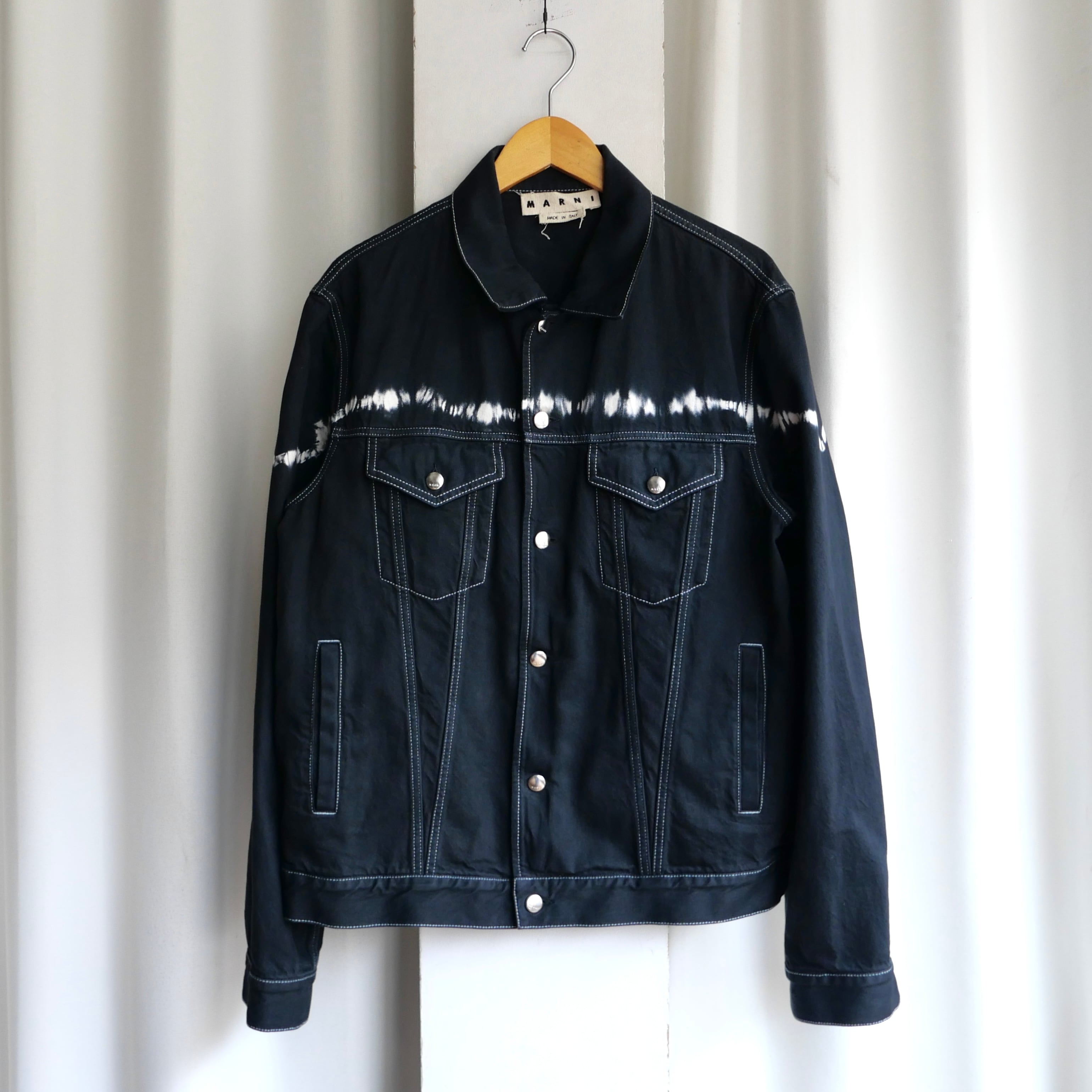 MARNI 21AW SPRAY DETAIL DENIM JACKET | safarionline