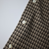 INTÉRIM / TRICOLOR CHECK GINGHAM DEADSTOCK SQUARE REGULAR SHIRTS