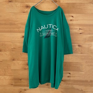 【NAUTICA】3XL ビッグサイズ Tシャツ アーチロゴ プリント ノーティカ US古着 アメリカ古着