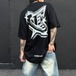 バックプリントグラフィックルーズラインTシャツ 2col   A00047