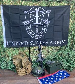 ミリタリー フラッグ US ARMY 特殊部隊グリーンベレー F1309