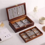 アクセサリーケース 大容量 ジュエリーケース アクセサリーボックス 木製 レトロ モダン アンティーク ２層 アクセサリー箱 レトロ ジュエリー箱 宝石箱 インテリア 小物収納 指輪 ネックレス ブレスレット ユニセックス 女性用 男性用