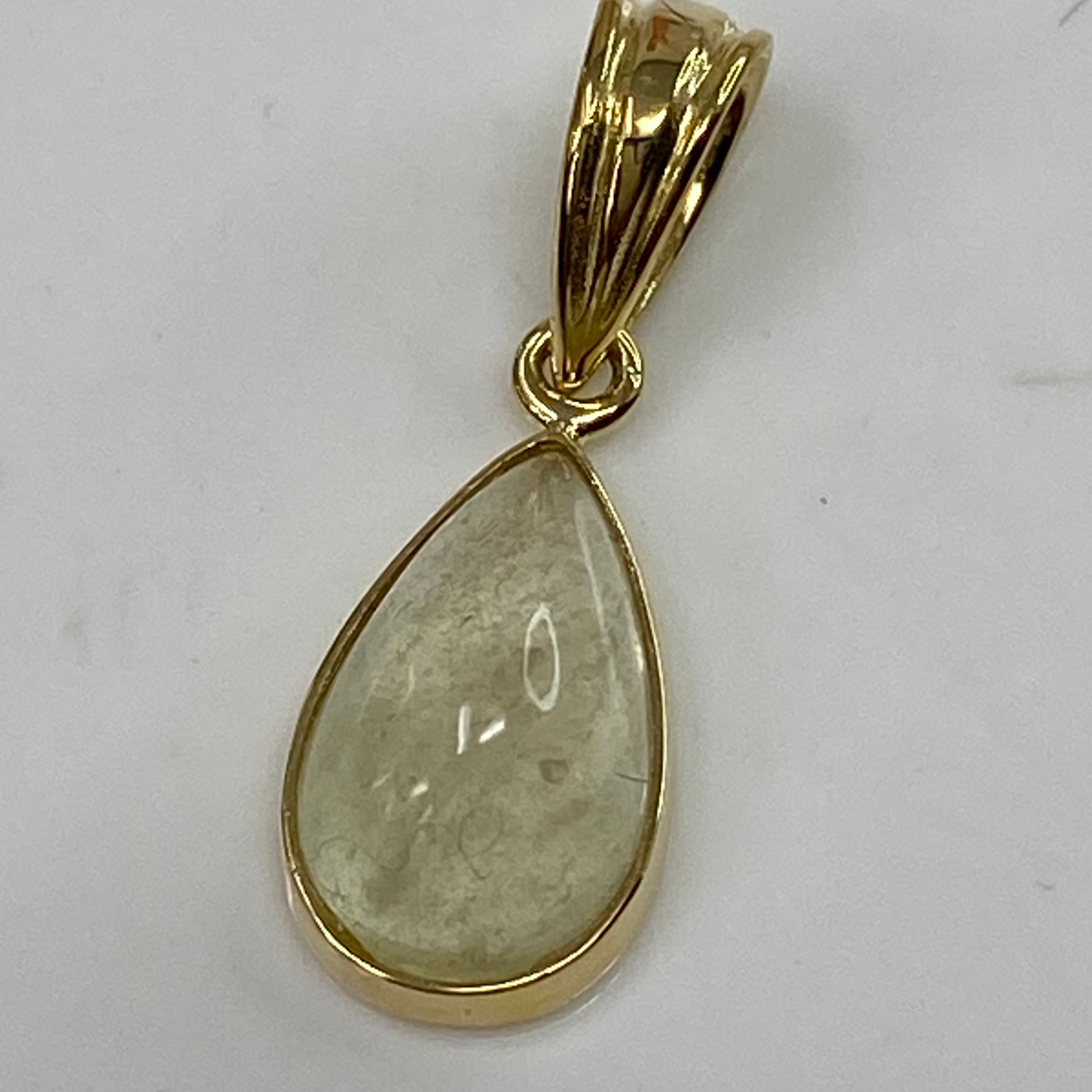 K18YG AU750 18金 天然パキスタン産スフェーン 1.0ct ペンダントトップ