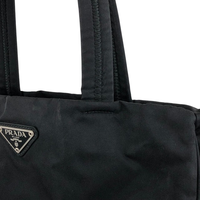 PRADA プラダ トートバッグ ブラック トライアングルロゴ ナイロン トートバッグ vintage ヴィンテージ オールド jsx3zw