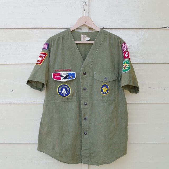 1950-60s Vintgae BSA Shirt "Rare Fabric" !! / ヴィンテージ ボーイスカウト シャツ / ホップサック
