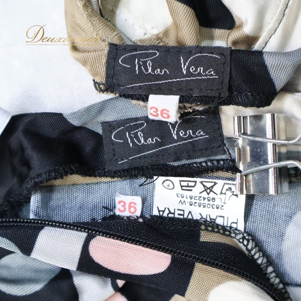 フラメンコ 衣装 pilar vera ツーピース セットアップ 上下セット トップス ブラウス ファルダ スカート ブラック系 ホワイト系 ベージュ系 ブラウン系 黒 ネイビー 青 白 茶色 伸縮 ダンス パーティ 発表会 レッスン 練習着 総柄 個性的