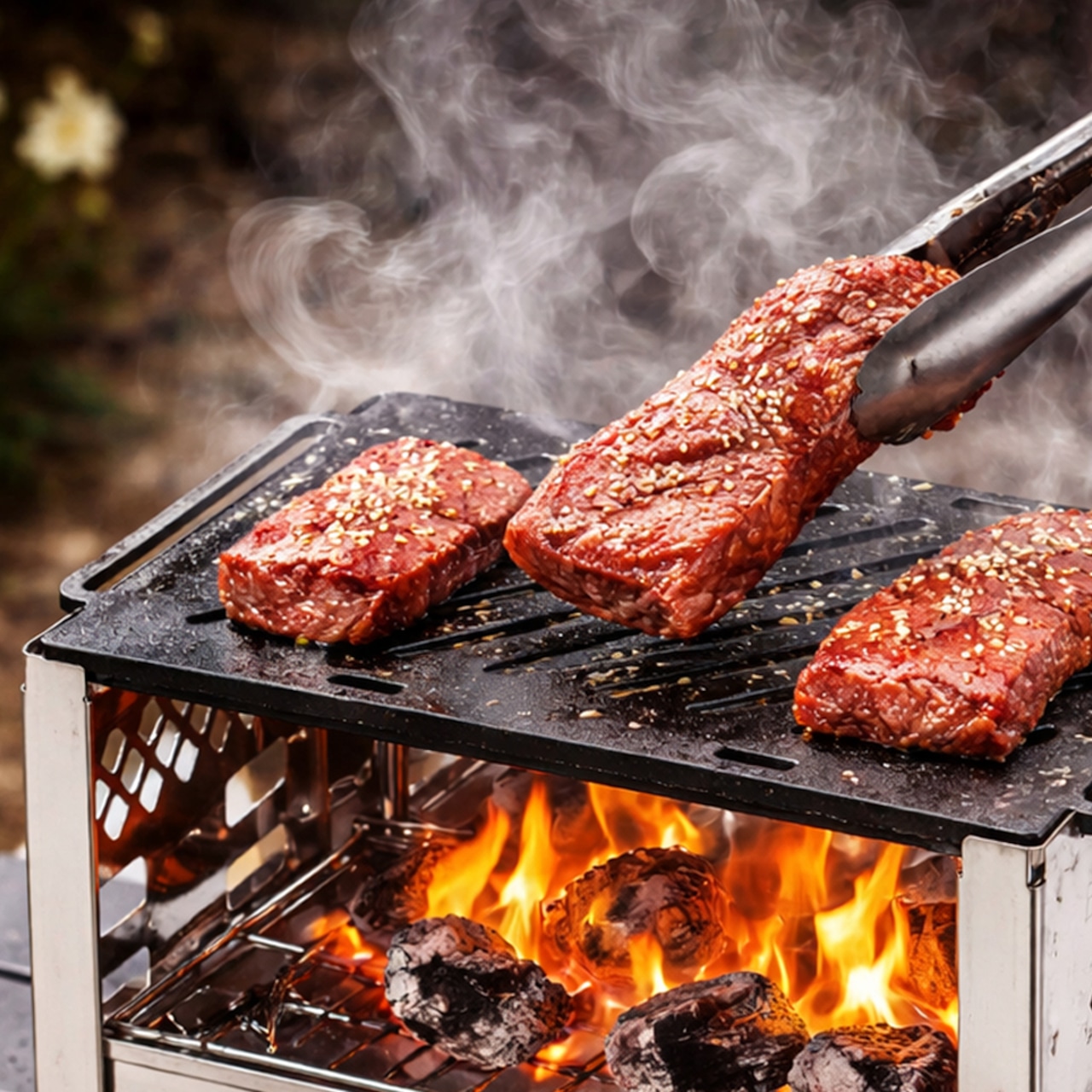 焼肉鉄板 / キャプテンスタッグ カマド スマートグリル B6型用|黒皮鉄3.2mm B6鉄板 CAMP DEPT