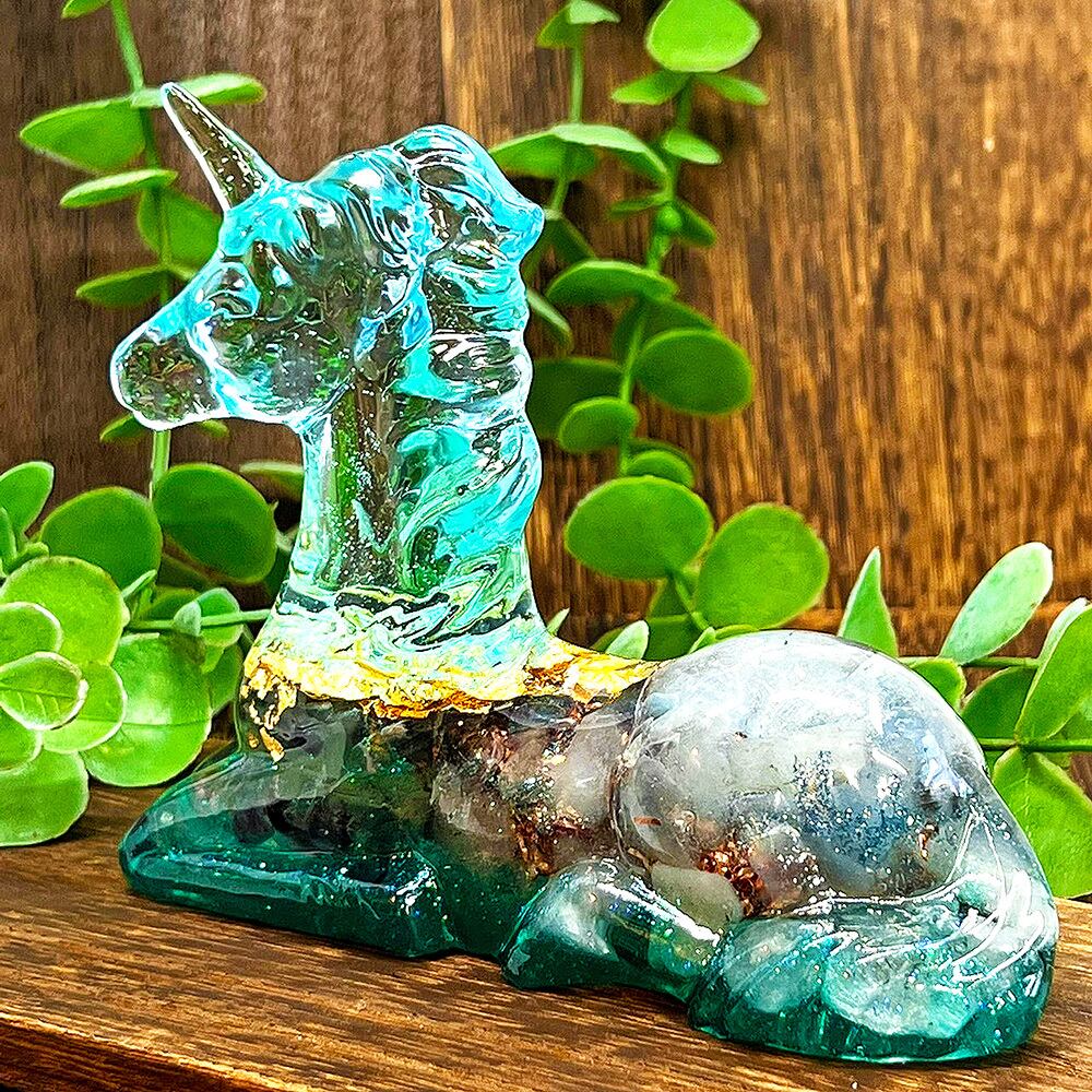 ユニコーンオルゴナイト アクアマリン&フローライト