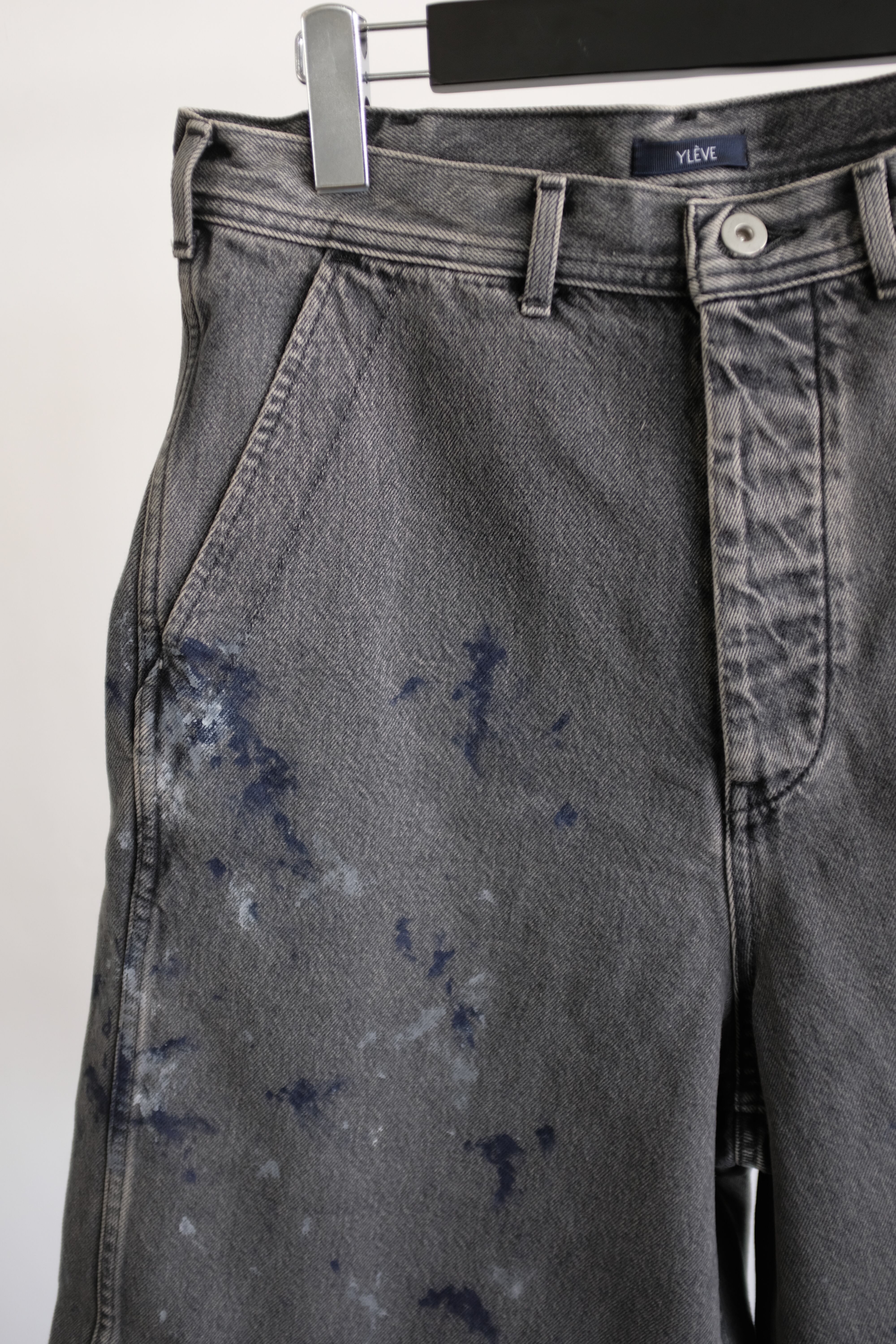 YLÈVE] HAND PAINT DENIM SHORTS / BLACK | YES-姫路の美容院と服のお