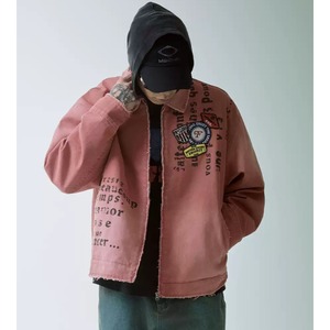 【DRIP5889】F2CE Damaged Patch Campus Jacket