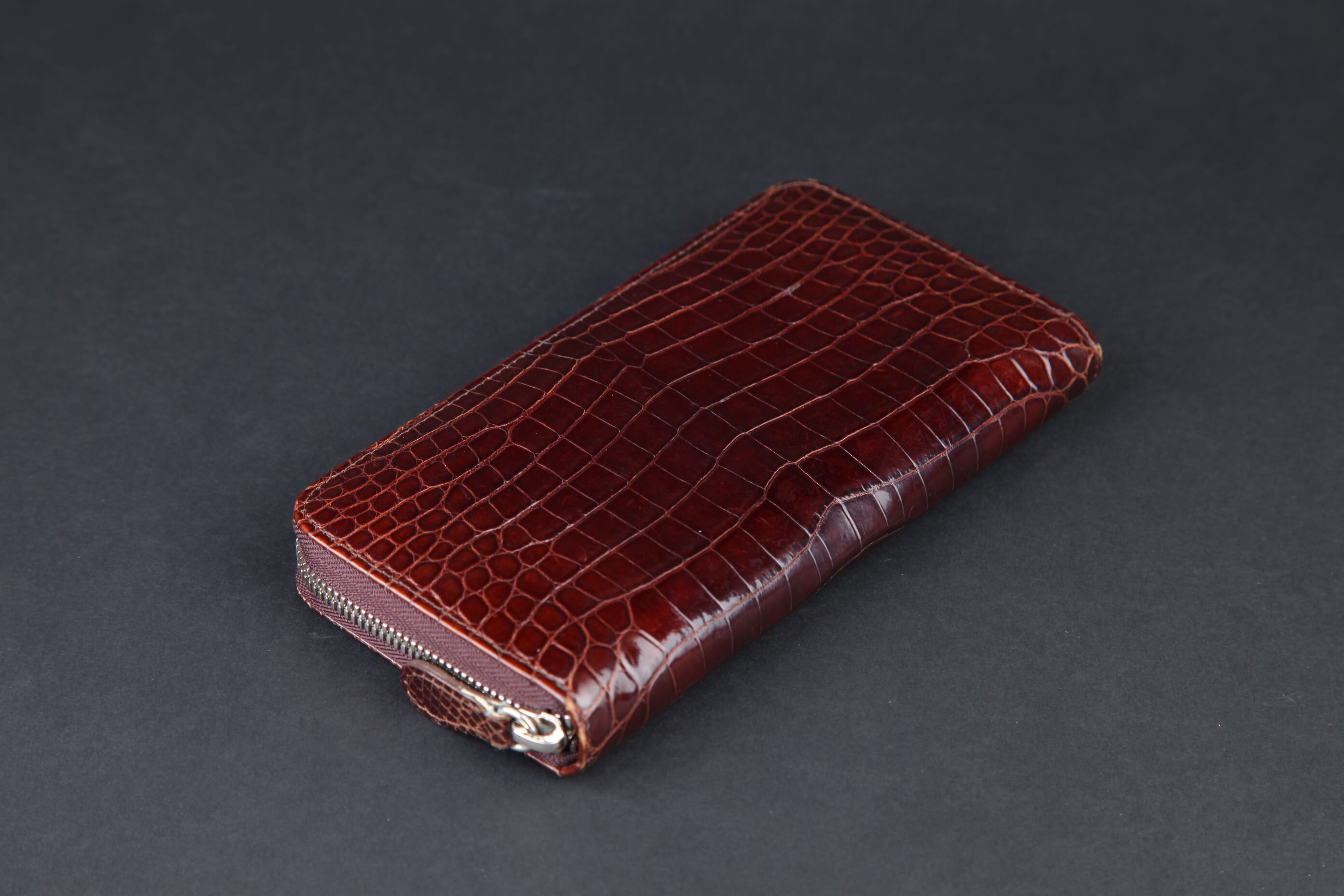 値下げしました】松岡紫鳳 風水幸福財布 クロコダイルシャイン www