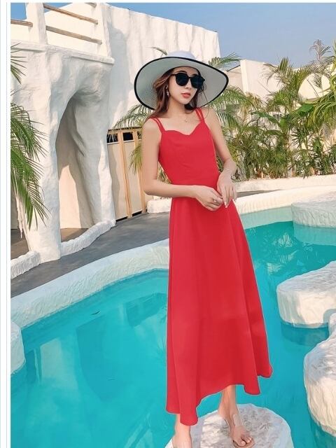 a*b様 夏リゾート、映えワンピDress Phoebe Print Red ワ Phoebe Dress