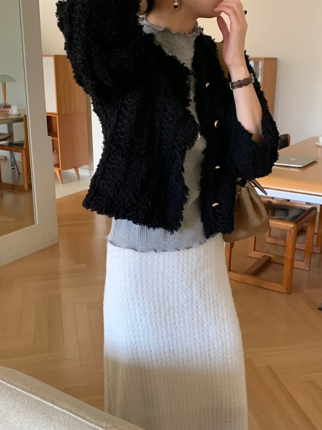 (予約) signature / Tweed cardigan 2color