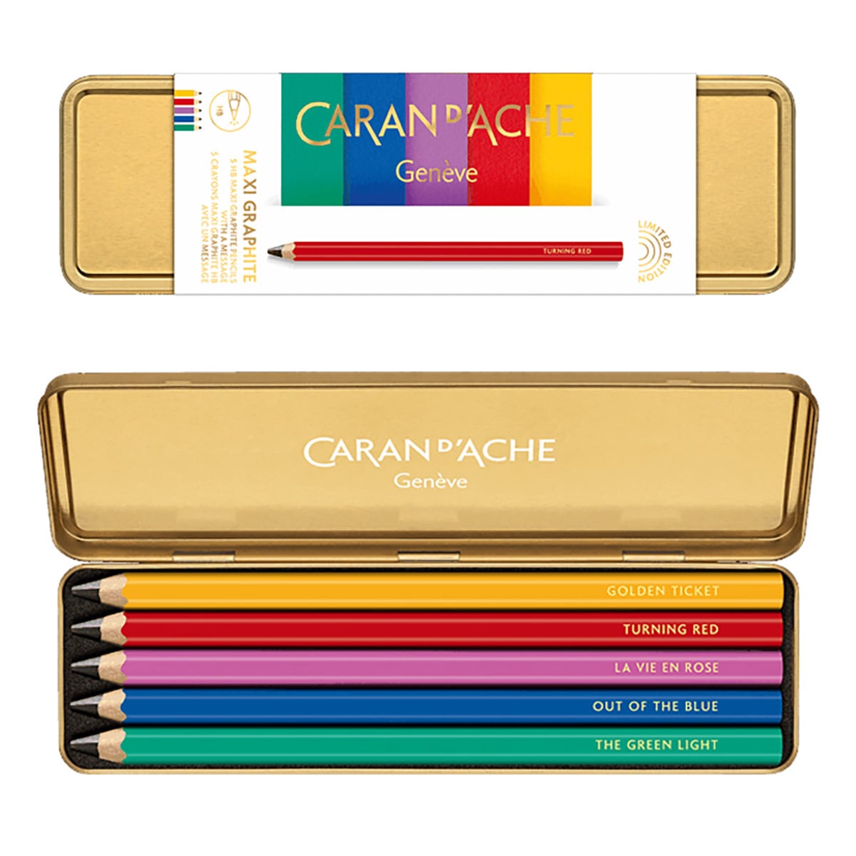 【CARAN D'ACHE/カランダッシュ】カラートレジャー マキシペンシル・HB 5本セット【限定品】 590Co.