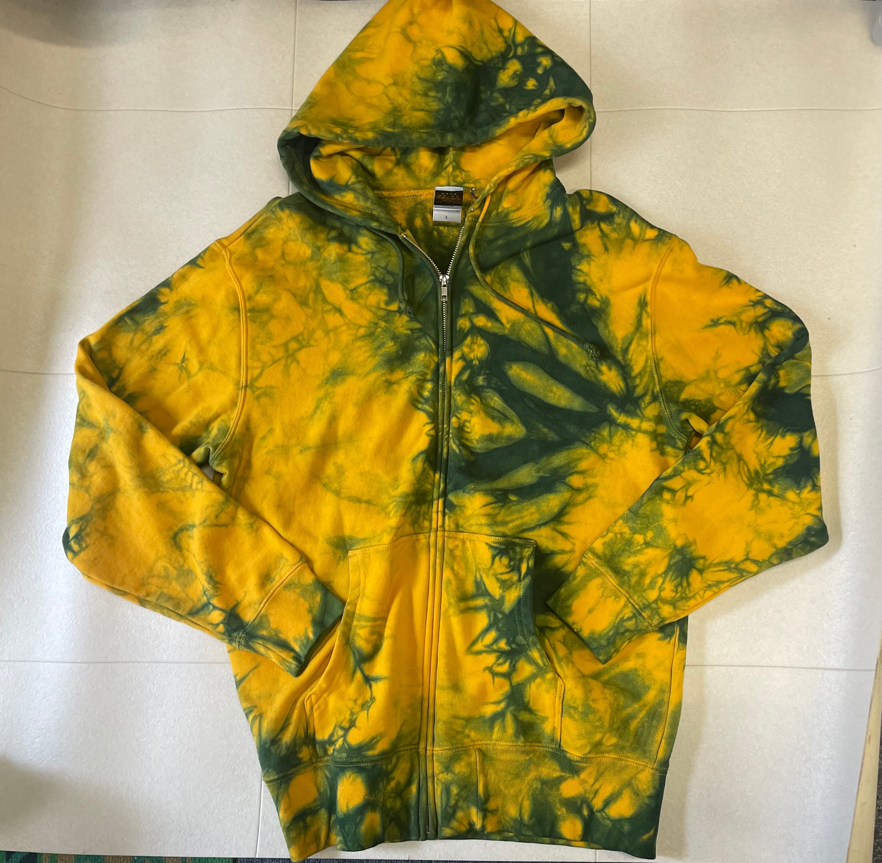 スウェットフルジップパーカ/ゴールド/M.L.XL.XXL/男女兼用/送料無料