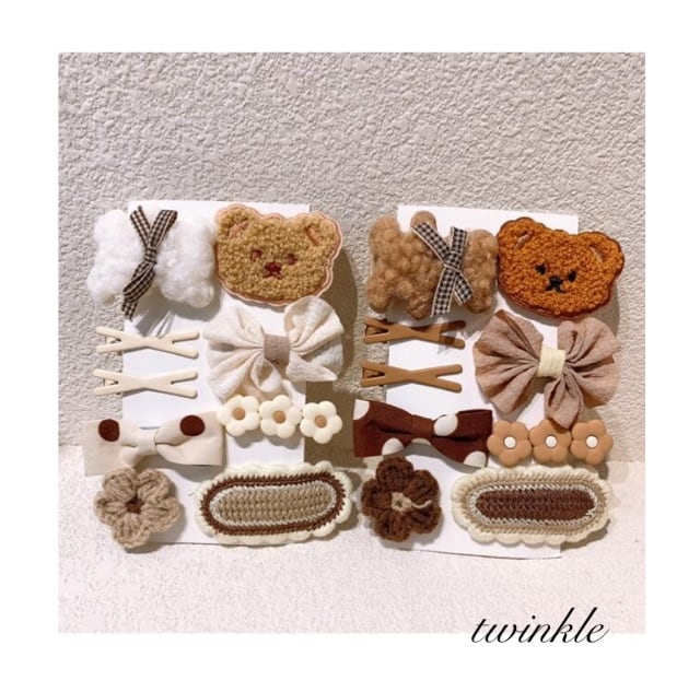 即納くまちゃんヘアクリップセット