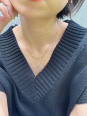 ブルードロップペンダントネックレス