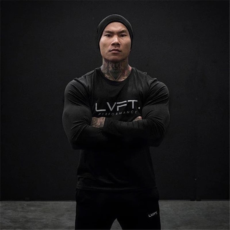 LVFT】LIVE FIT Black Long sleeve T-shirt/トレーニングウェア