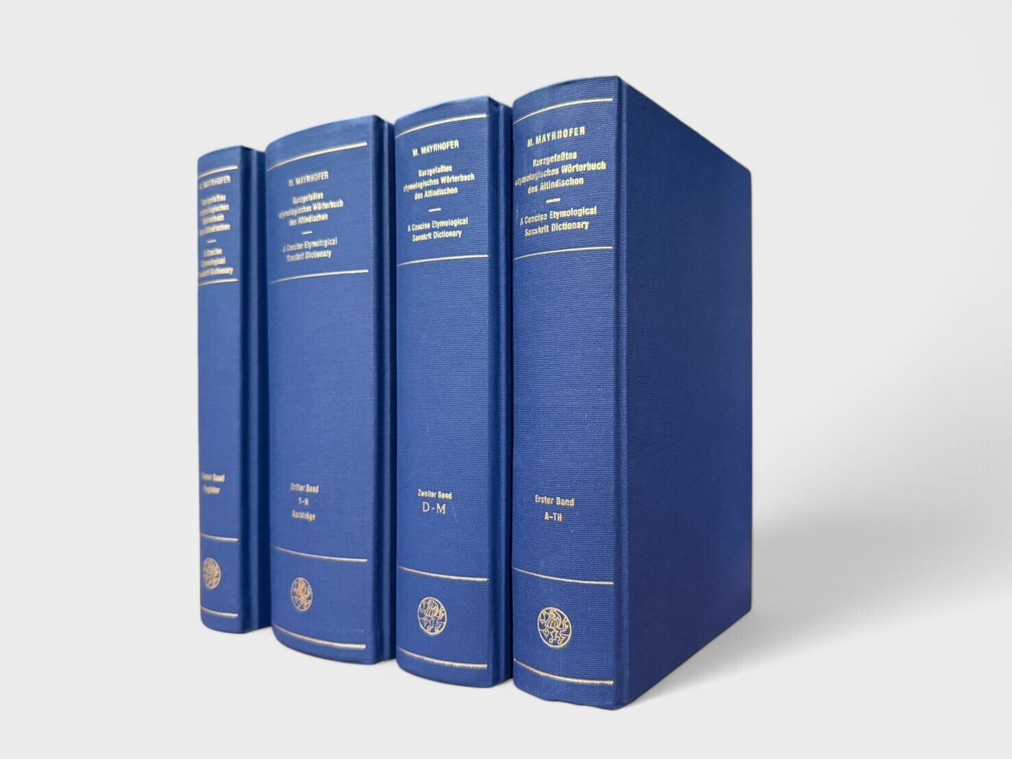 【SG139】Kurzgefaßtes etymologisches Wörterbuch des Altindischen,A concise etymological Sanskrit dictionary complete set in 4 volumes(1956.63.76.80) /Manfred Mayrhofer