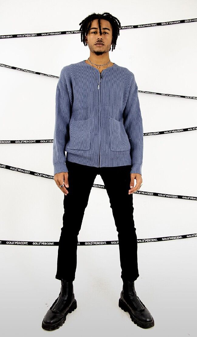 ☆ENHYPEN ジョンウォン 着用！！【GOLDPERCENT】Minimal Knit men Zip