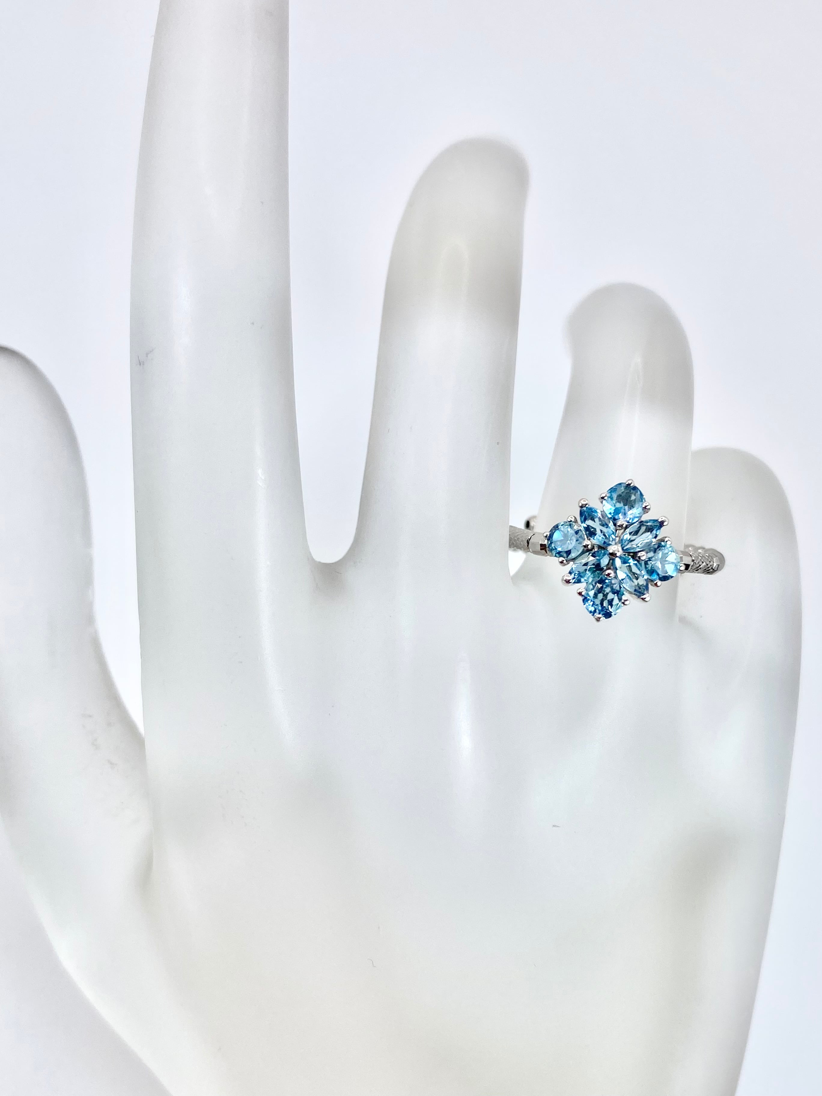 アクアマリン 計0.60ct Pt950 リング フリーサイズ（約12号