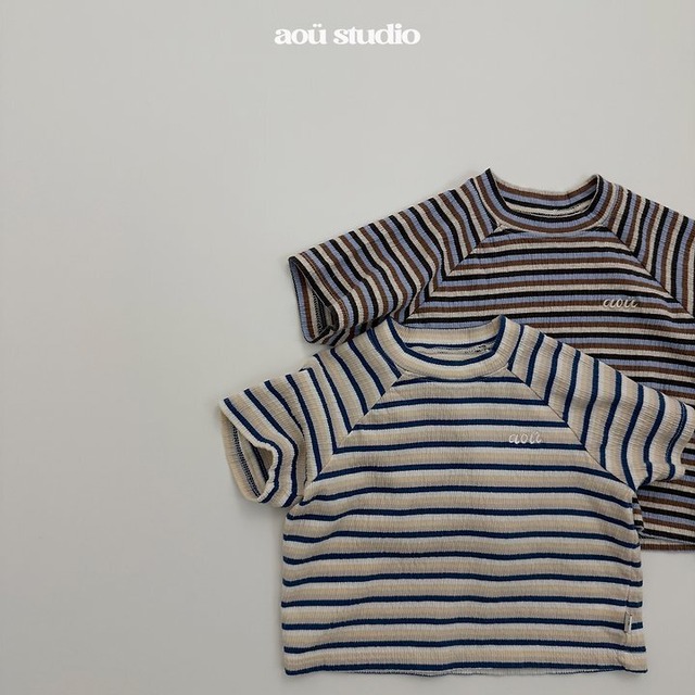 【取寄/韓国直送】aou studio 26/SM コ二ナグランTシャツ｜夏服｜韓国子供服