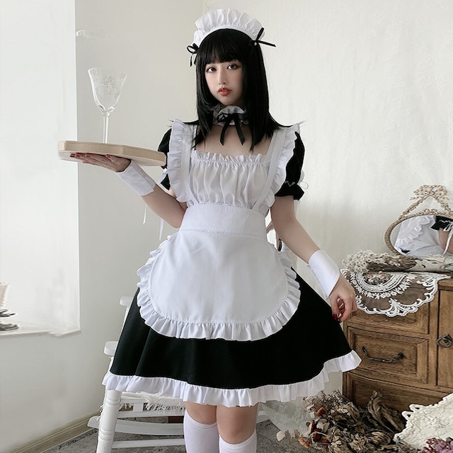 メイド服 セクシー レディース コスプレ フルセット定番 大人用 可愛い ハロウィン 仮装 おすすめ  S M L XL