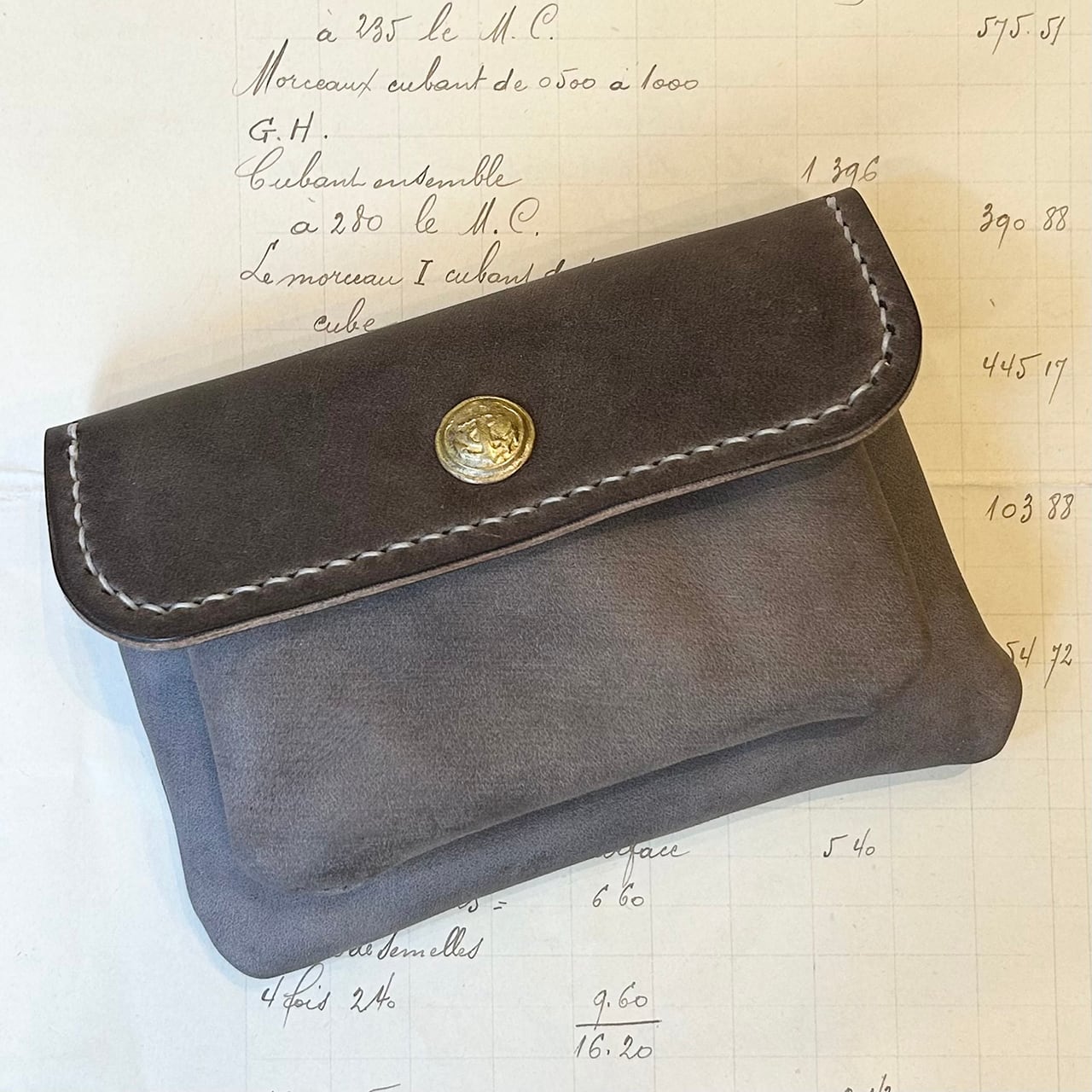 2025/9/11 12時販売開始 即納商品 mare-mini:グレー(イタリアンレザーミニ財布 数量限定商品)