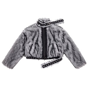 [CFIERCE] gray wool stitching coat