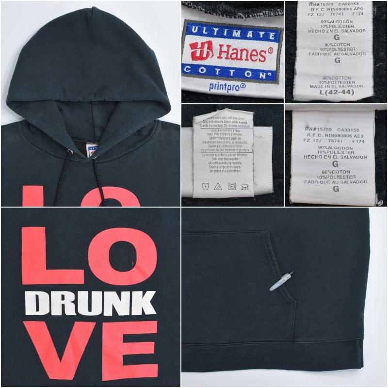 90s Hanes ヘインズ ロゴプリント プルオーバー スウェットパーカー 90s Hanes ヘインズ ロゴプリント プルオーバー スウェットパーカー
